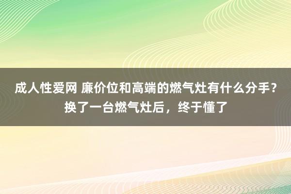 成人性爱网 廉价位和高端的燃气灶有什么分手？换了一台燃气灶后，终于懂了