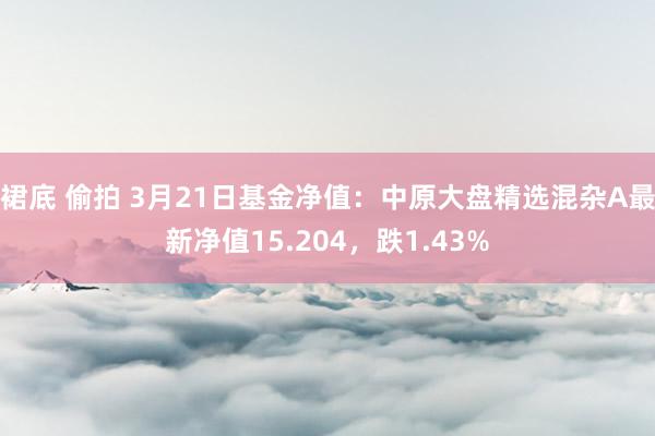 裙底 偷拍 3月21日基金净值：中原大盘精选混杂A最新净值15.204，跌1.43%