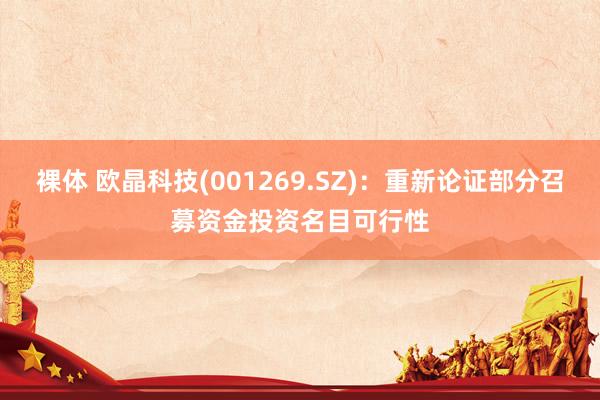 裸体 欧晶科技(001269.SZ)：重新论证部分召募资金投资名目可行性