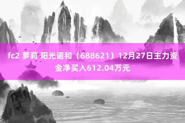 fc2 萝莉 阳光诺和（688621）12月27日主力资金净买入612.04万元