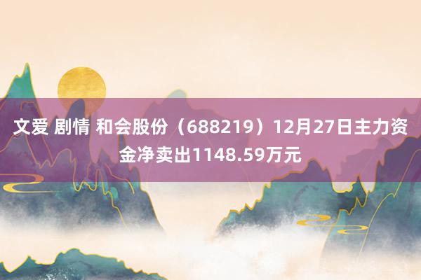 文爱 剧情 和会股份（688219）12月27日主力资金净卖出1148.59万元