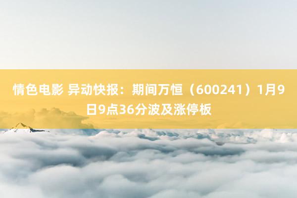 情色电影 异动快报：期间万恒（600241）1月9日9点36分波及涨停板