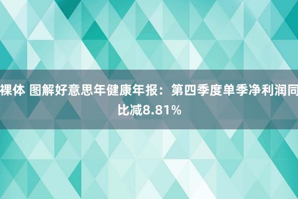 裸体 图解好意思年健康年报：第四季度单季净利润同比减8.81%