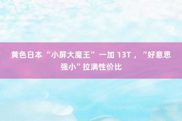 黄色日本 “小屏大魔王” 一加 13T ，“好意思强小”拉满性价比